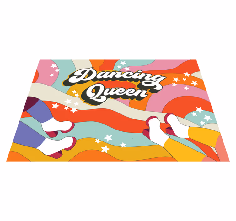 Dansende dronning mønster Vinyl teppe flere barn - Tenstickers