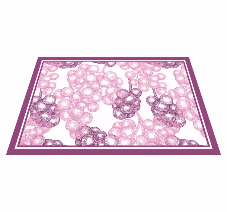 Lilla druer design vinyl teppe blomster og planter - Tenstickers