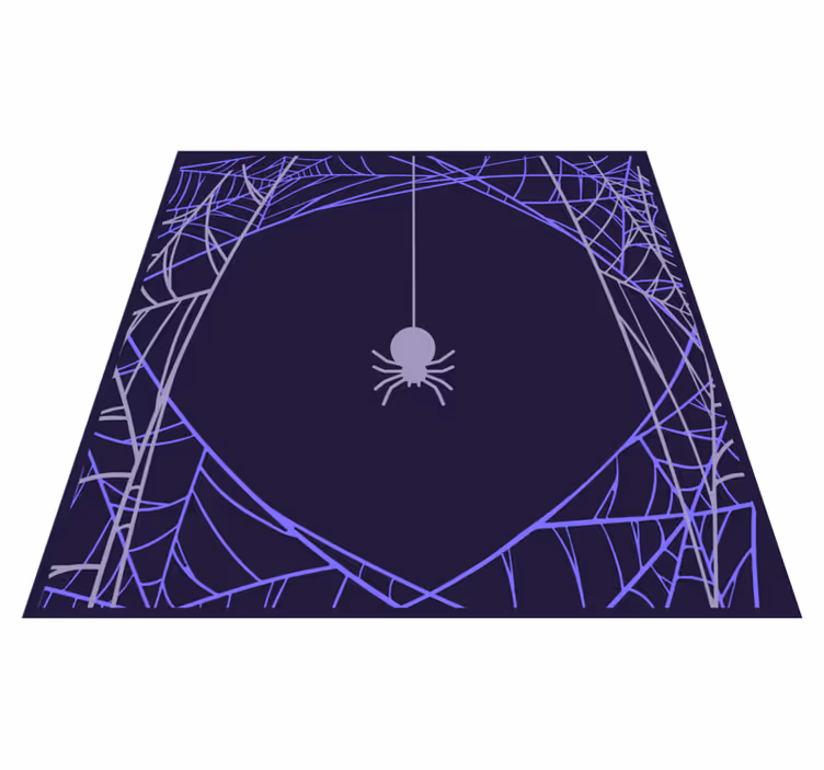 Spindelvevmønster Halloween vinyl teppe - Tenstickers