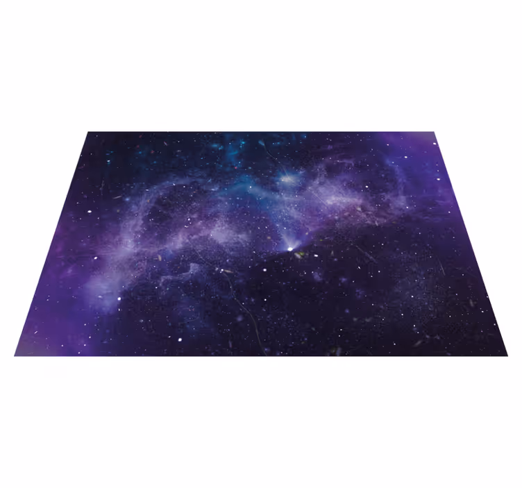 Lilla stjernedusj vinyl teppe natur - Tenstickers