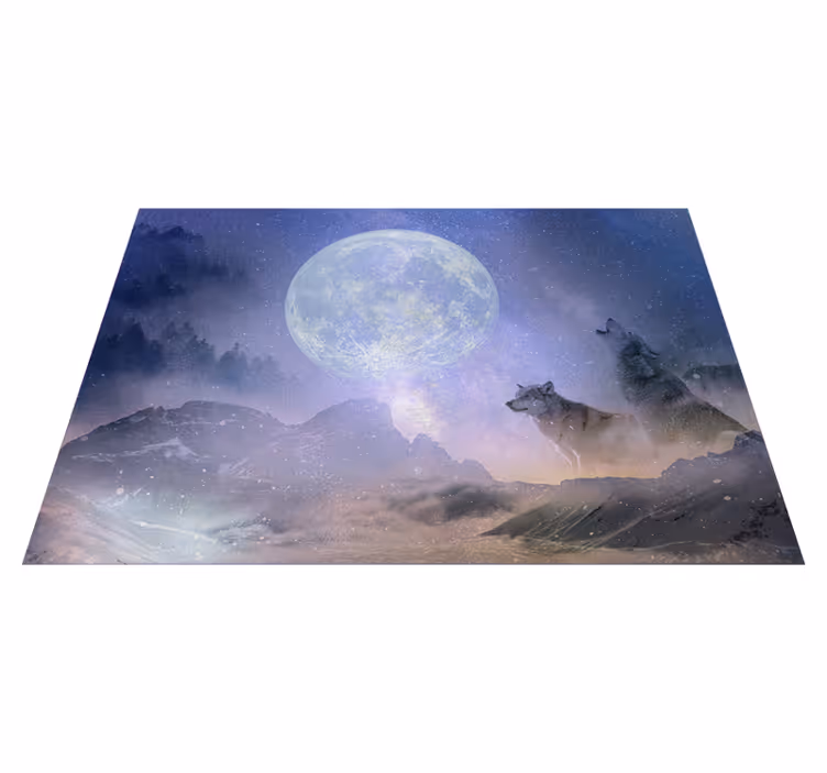 Majestetisk måneskinn vinyl teppe natur - Tenstickers