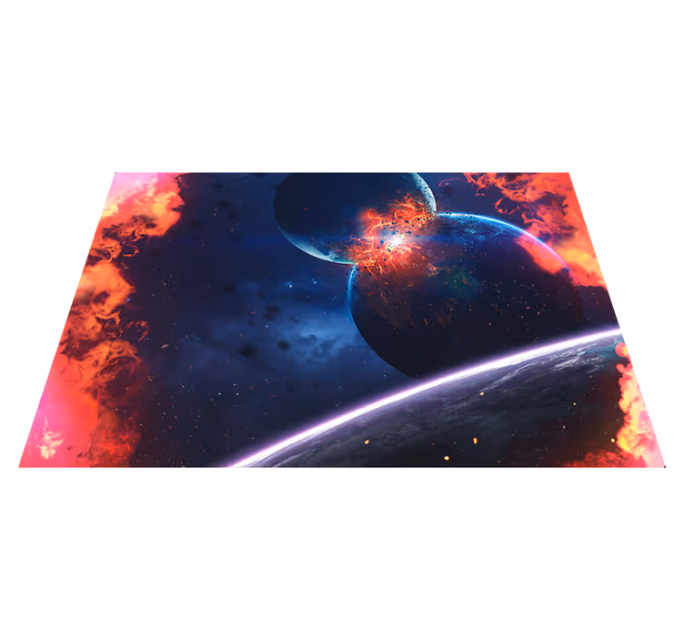 Kosmisk galakseeventyr vinyl teppe stjerner - Tenstickers