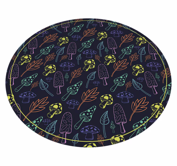 Levende fargesopp vinyl teppe blomster og planter - Tenstickers