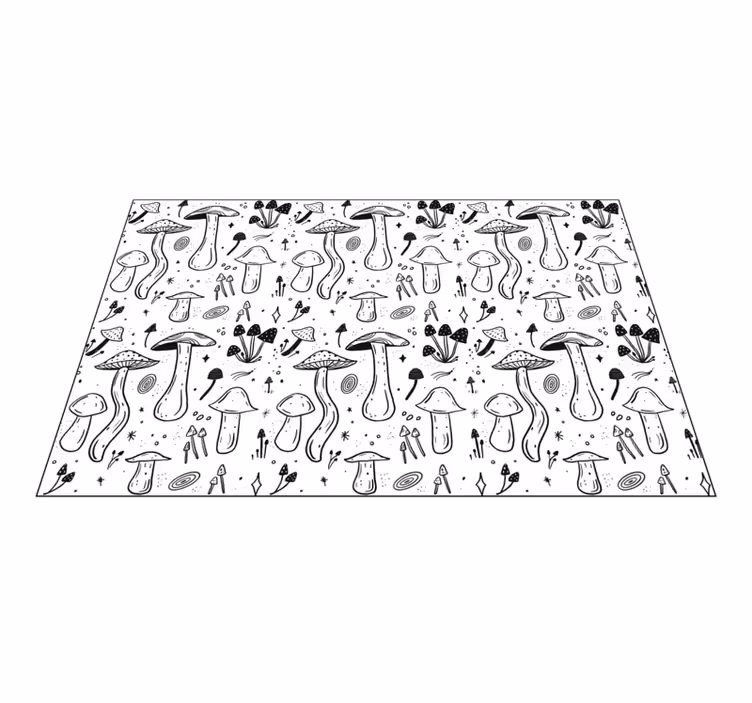 Sopp-innfall vinyl teppe natur - Tenstickers