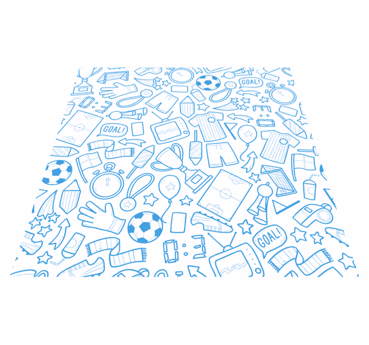 Sportslige elementer vinyl teppe spill - Tenstickers