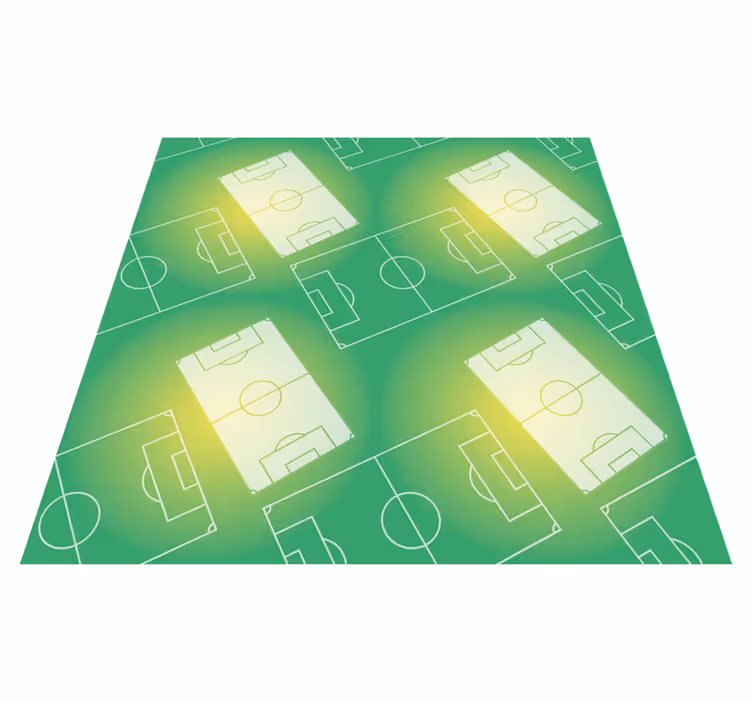 Fotballbanemønster vinyl teppe spill - Tenstickers