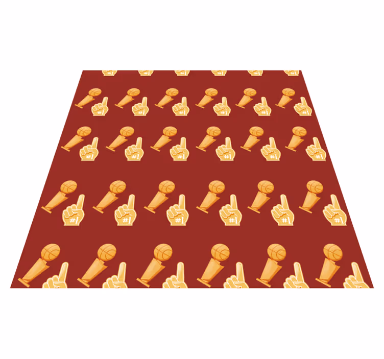 Basketball sport spill mønster vinyl teppe ungdom - Tenstickers