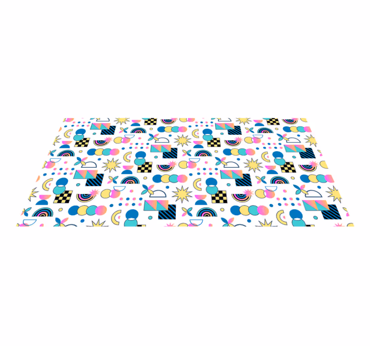 Livlige elementer vinyl teppe geometrisk - Tenstickers