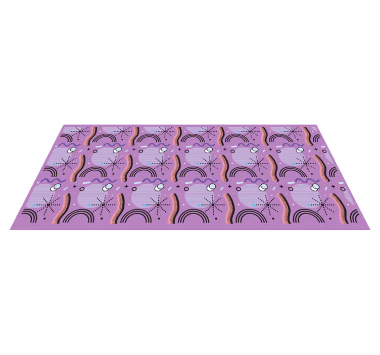 Lilla regnbuemønster Vinyl teppe flere barn - Tenstickers
