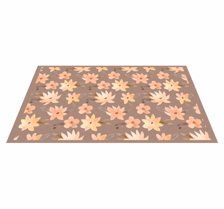 Blomstermotiv rekke vinyl teppe blomster og planter - Tenstickers