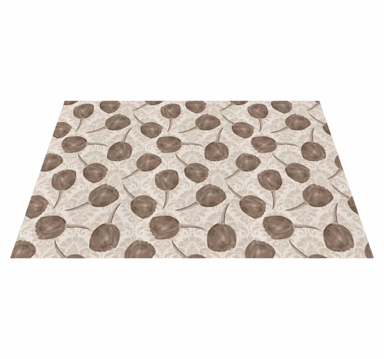 Mildt botanisk motiv vinyl teppe blomster og planter - Tenstickers