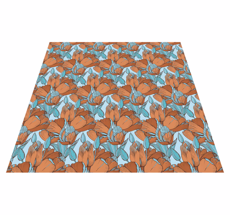 Blomsteropplegg Vinyl teppe flere barn - Tenstickers