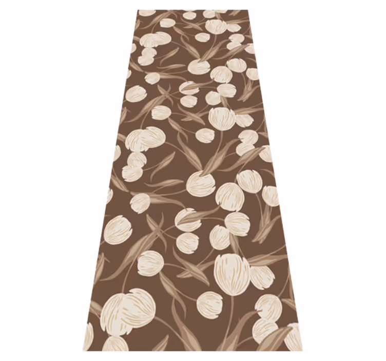 Elegant design vinyl teppe blomster og planter - Tenstickers