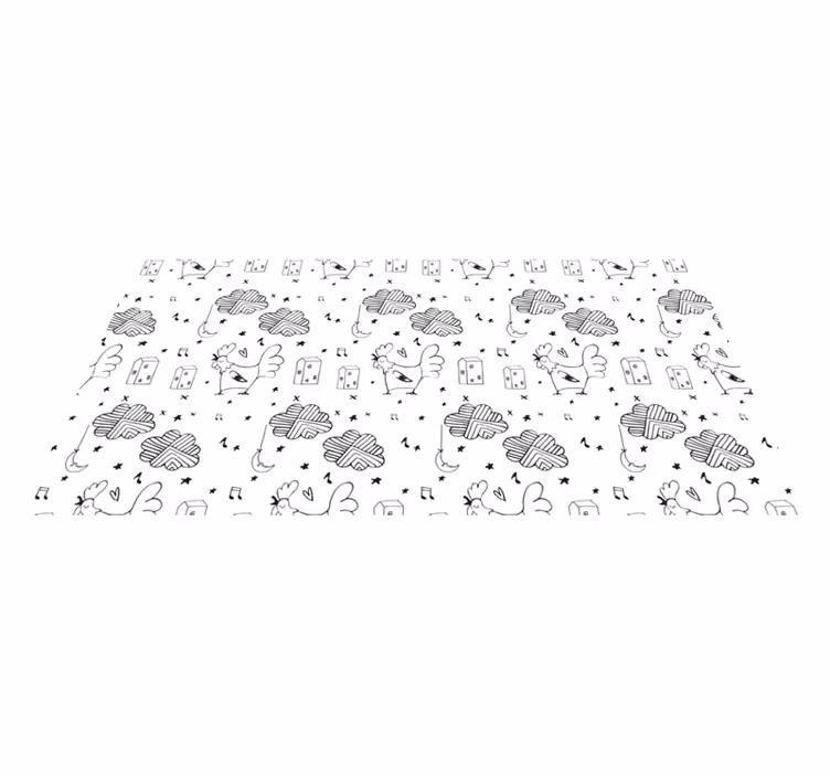 Minimalistisk fjærfedesign vinyl teppe spedbarn - Tenstickers