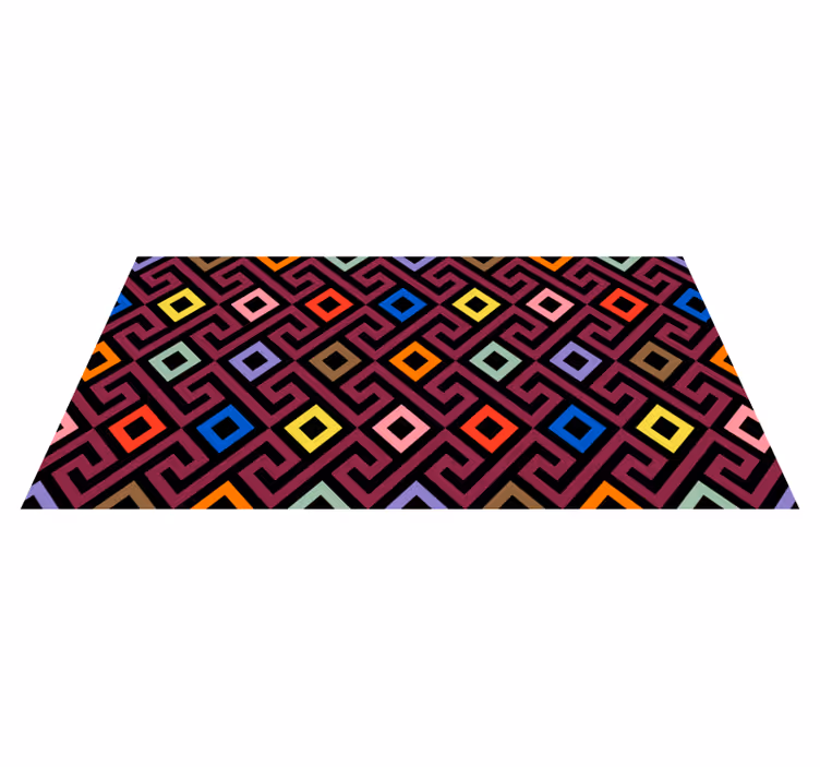 Livlig stil vinyl teppe geometrisk - Tenstickers