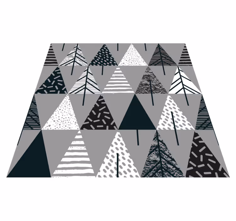 Minimalistiske trær nordisk stil vinyl teppe nordisk - Tenstickers