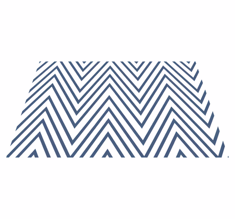 Fet chevronmønster vinyl teppe geometrisk - Tenstickers