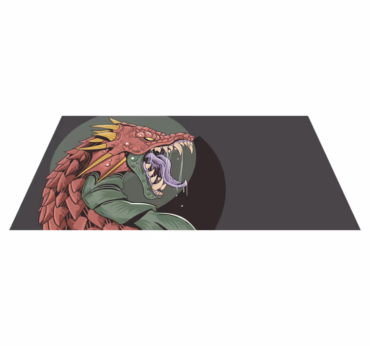 Skremmende drage vinyl teppe dyr - Tenstickers