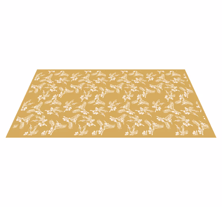 Japanske blomster og fugler vinyl teppe dyr - Tenstickers