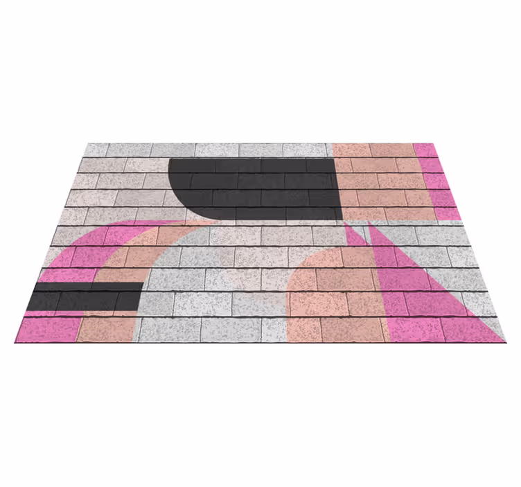 Konseptuelle fargesegmenter vinyl teppe geometrisk - Tenstickers