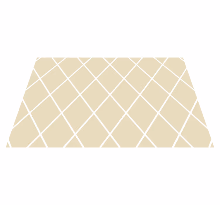 Diagonale kremfargede linjer vinyl teppe stue - Tenstickers