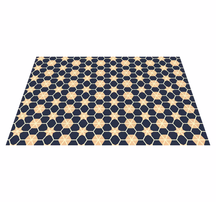 Sekskantstjernemønster vinyl teppe geometrisk - Tenstickers