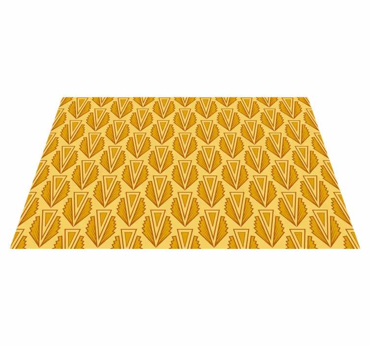 Geometrisk gult mønster vinyl teppe mosaikk - Tenstickers