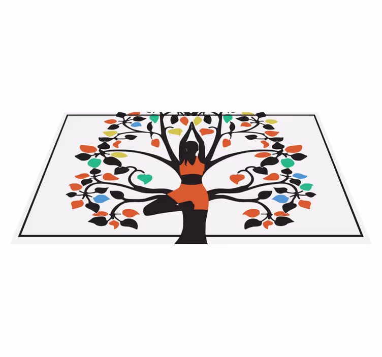 Kvinnetre vinyl teppe natur - Tenstickers