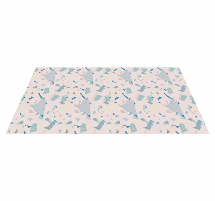 Abstrakte pastellformer marmor vinylteppe - Tenstickers