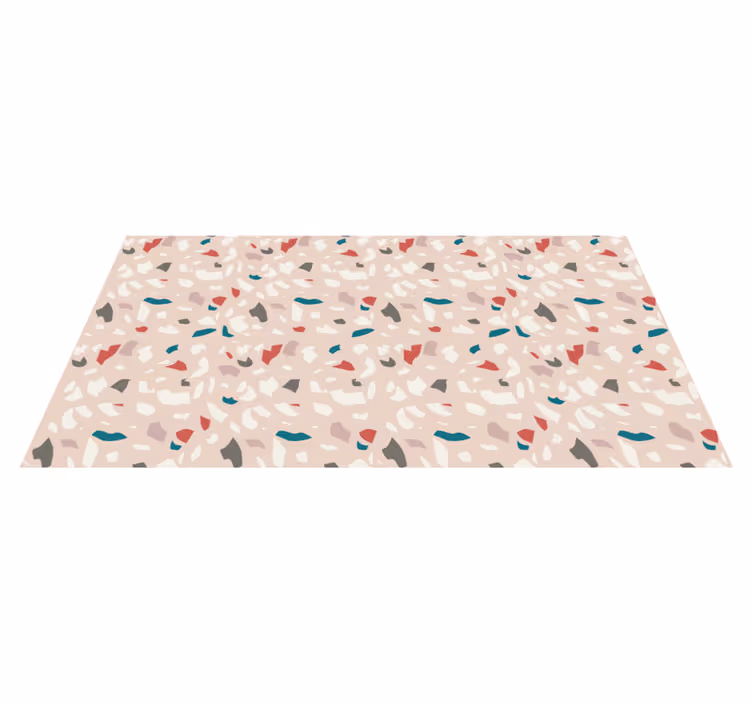 Terrazzo effekt mønster vinyl teppe stue - Tenstickers
