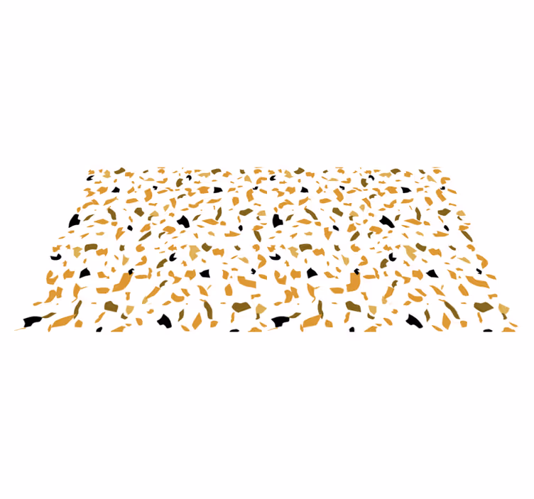 Hvit og brun terrazzo vinyl teppe tekstur - Tenstickers