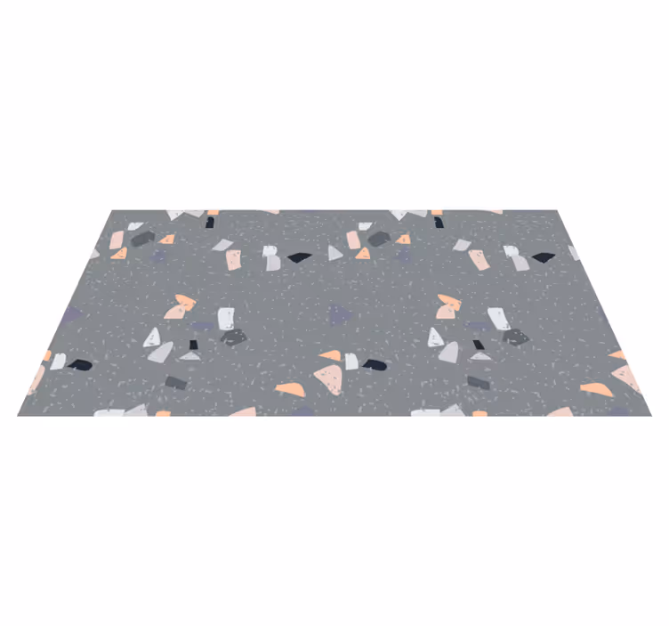 Marmor terrazzo effekt tekstur vinyl teppe - Tenstickers