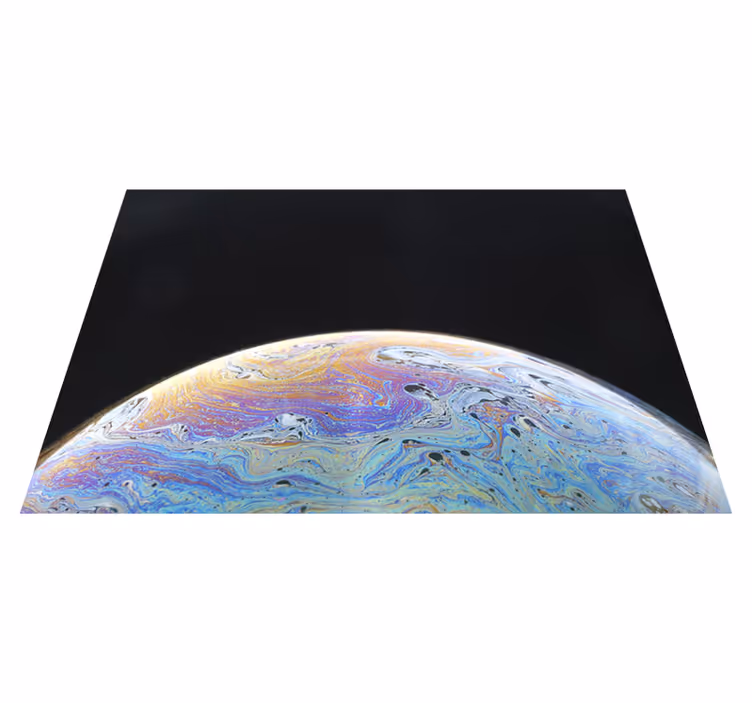 Kosmisk fargekule vinyl teppe stue - Tenstickers