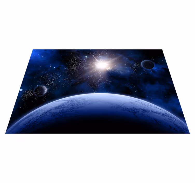 Estetisk himmel med stjerner vinyl teppe soverom - Tenstickers