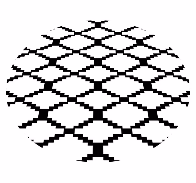 Svarte geometriske diamanter vinyl teppe mottak - Tenstickers