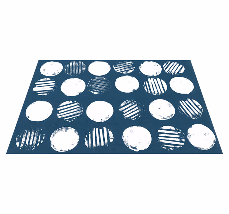 Sirkel hvit beis nordisk design bad vinyl teppe - Tenstickers