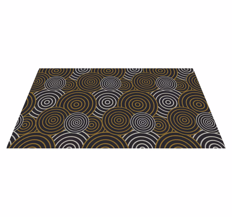 Sirkler i kontrast vinyl teppe geometrisk - Tenstickers