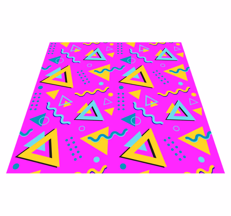 Memphis-mønster fra 1980-tallet vinyl teppe geometrisk - Tenstickers