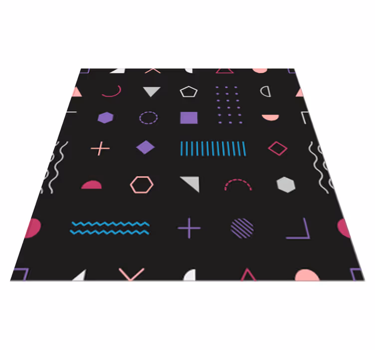 Lekne former viser frem vinyl teppe geometrisk - Tenstickers