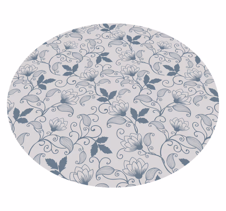 Blomsterro bad vinyl teppe - Tenstickers
