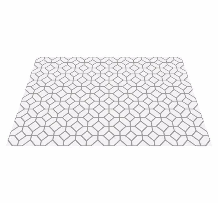 "hampton stil" firkantet mønster vinyl teppe geometrisk - Tenstickers