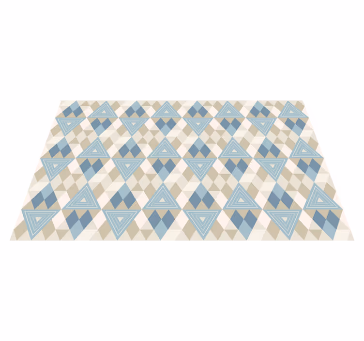 Trekanter og diamanter vinyl teppe geometrisk - Tenstickers