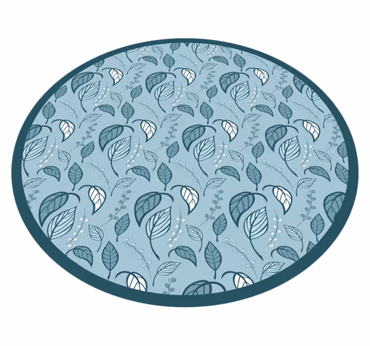 Løvmotiv vinyl teppe blomster og planter - Tenstickers