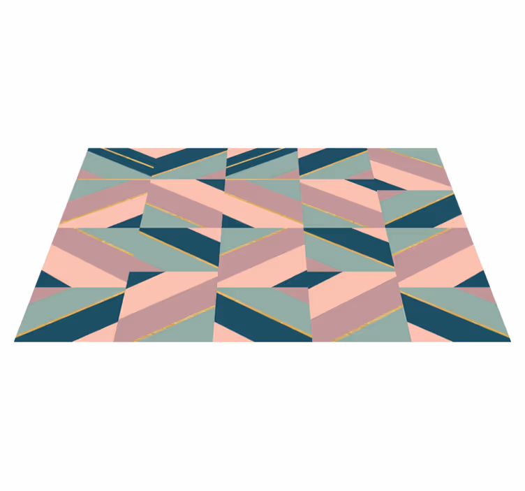Geometrisk pastellmønster vinyl teppe moderne - Tenstickers
