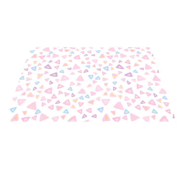 Fargerike trekantede elementer Vinyl teppe flere barn - Tenstickers