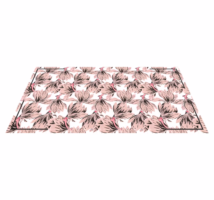 Blush blossom motiv vinyl teppe blomster og planter - Tenstickers