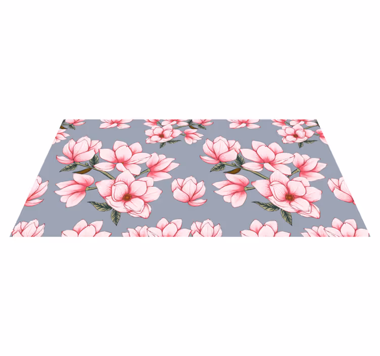 Delikate blomster vinyl teppe stue - Tenstickers