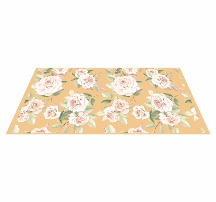 Mild blomstring vinyl teppe blomster og planter - Tenstickers
