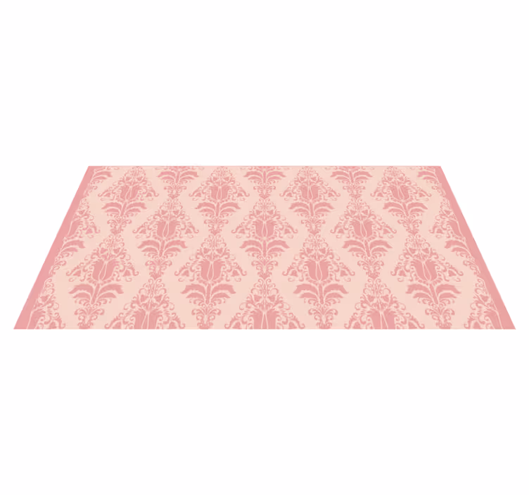 Elegant rosa motiv vinyl teppe mottak - Tenstickers