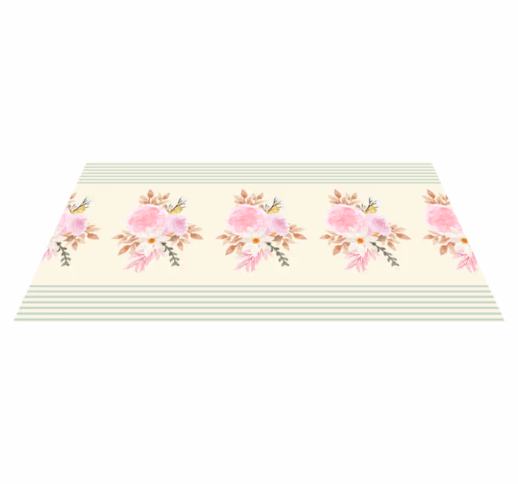 Mykt blomsterarrangement bad vinyl teppe - Tenstickers